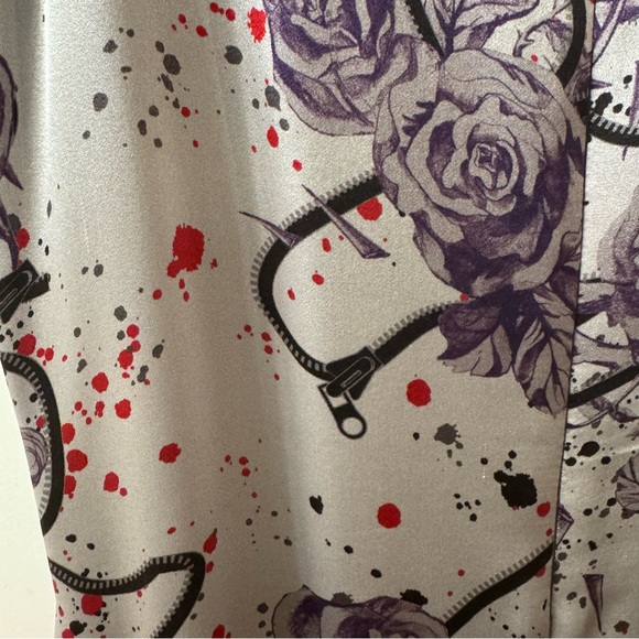 Alexander McQueen Women’s Avante Garde Bubble Hem Silver Floral Silk Dress - Picture 7 of 14